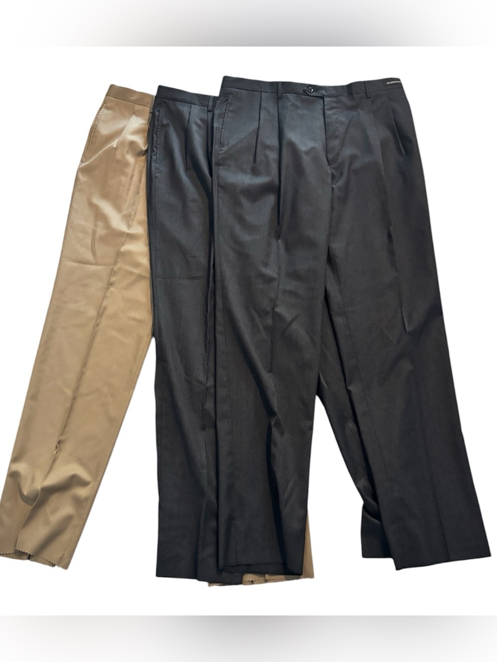 New Jos. A. Bank Men's Pleated Dress Pants - Black & Khaki wool